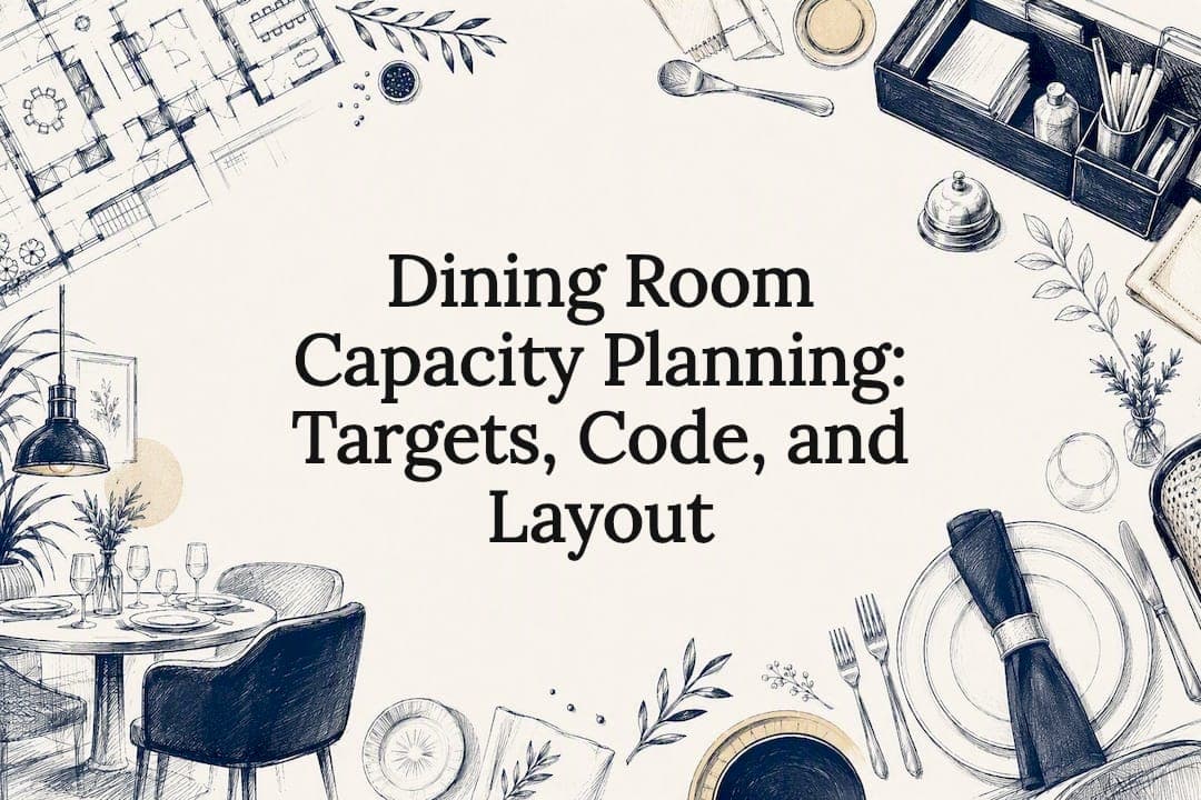 Dining Room Capacity Planning: Targets, Code, and Layout