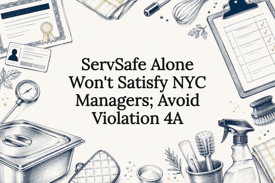 ServSafe Alone Won't Satisfy NYC Managers; Avoid Violation 4A
