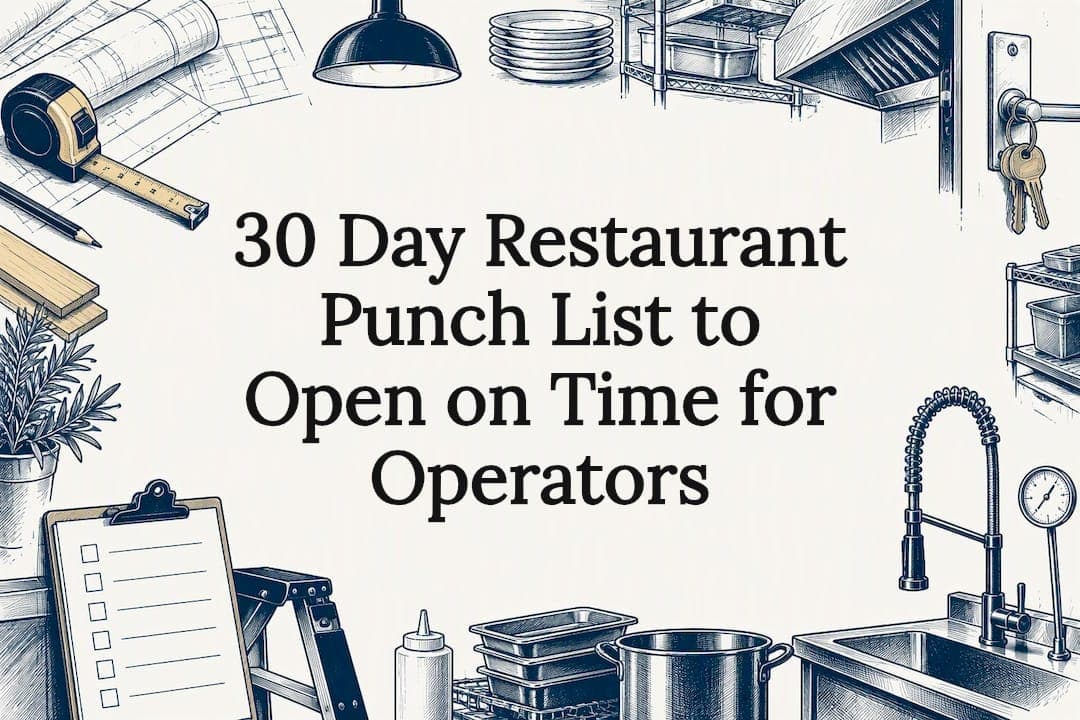30 Day Restaurant Punch List to Open on Time for Operators