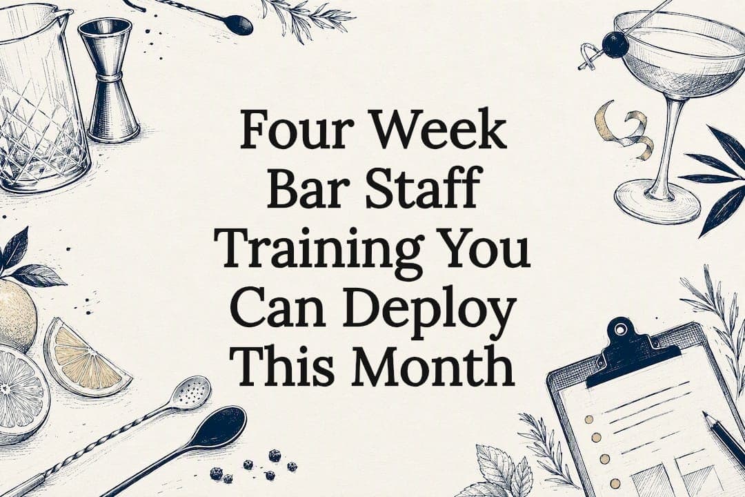 Four Week Bar Staff Training You Can Deploy This Month