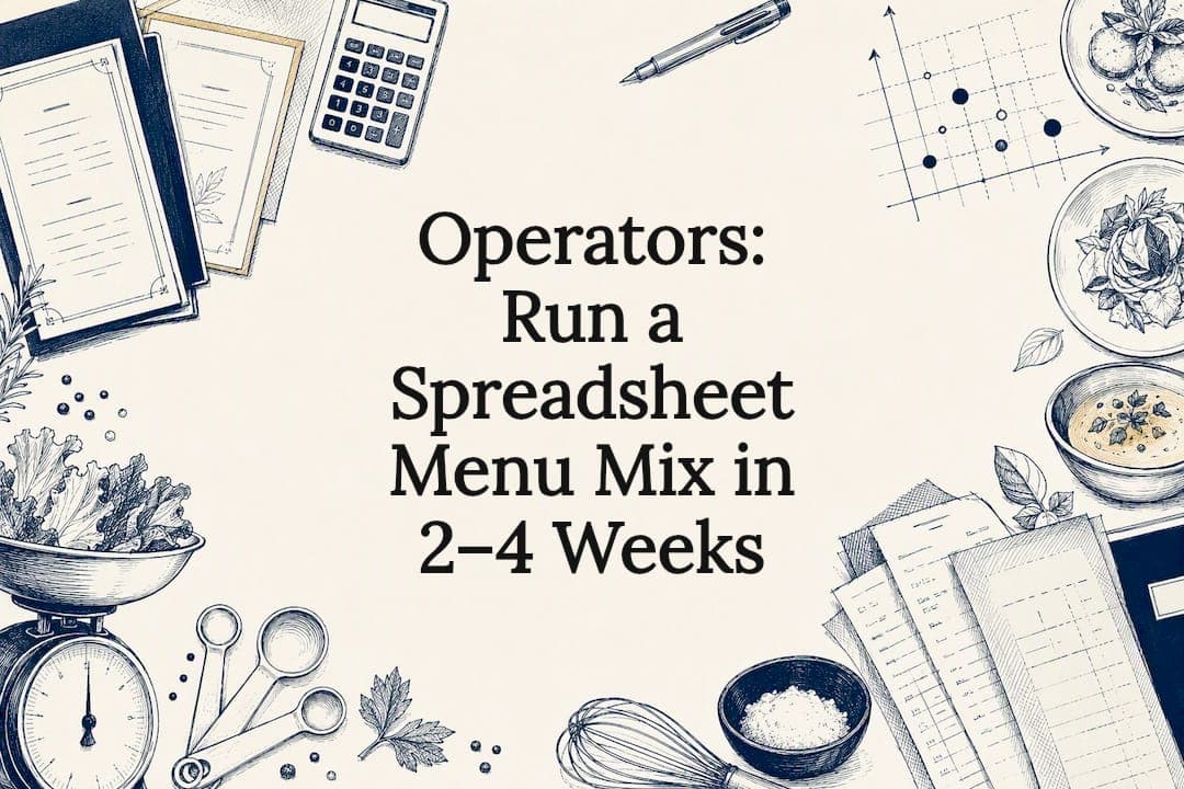 Operators: Run a Spreadsheet Menu Mix in 2–4 Weeks